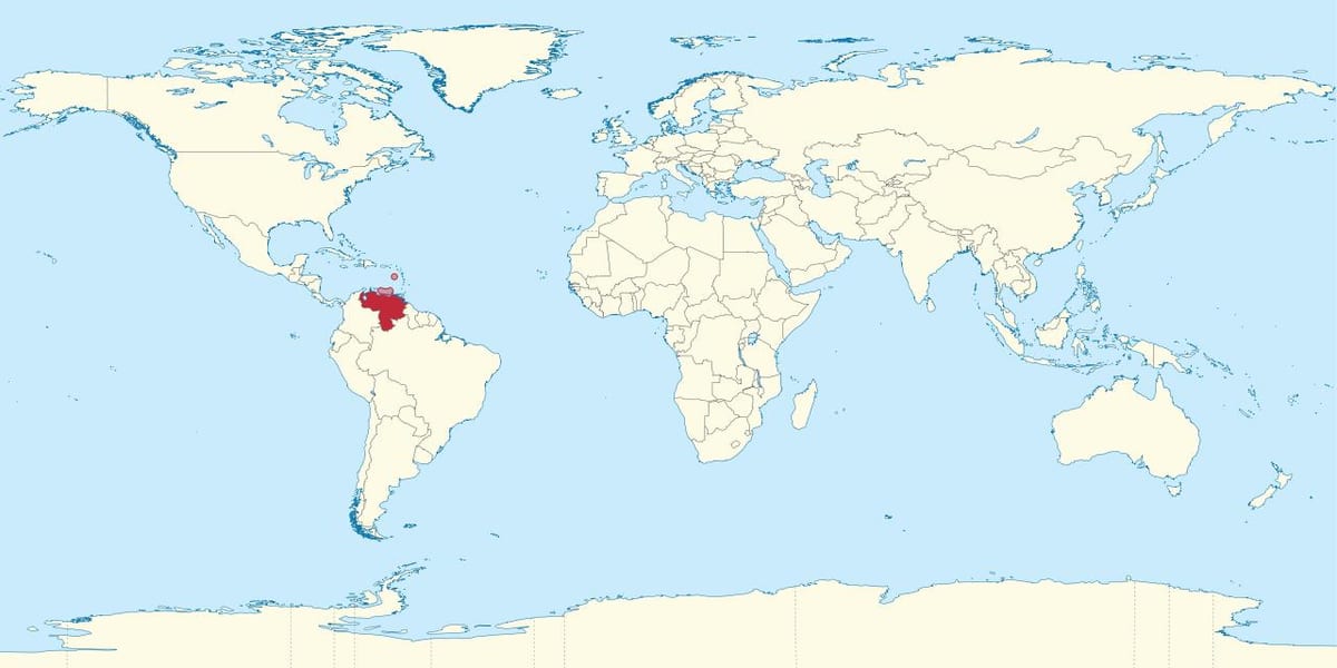 venesúela á kort í heiminum